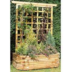 Jardinire Bois Murale 130 +- Treillis